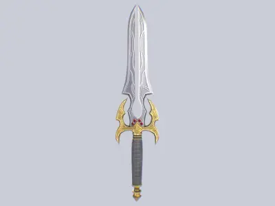 Fantasy dagger Low-poly 3D model
