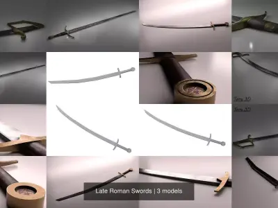 Late Roman Swords 3D Model Pack