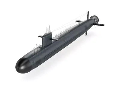submarine 3D model V3