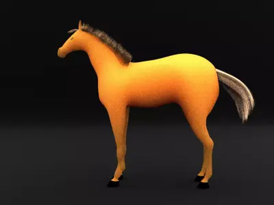 Horse orange 3D model
