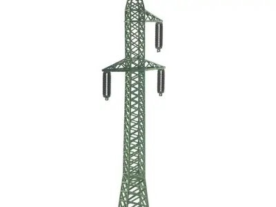 Transmision tower 3x110kV mod1 1-120 resin 3D print model