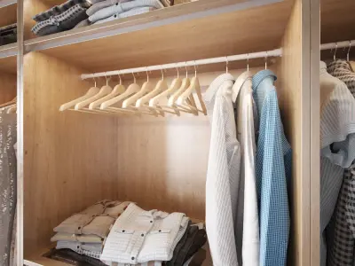 Wardrobe with Clothes part D 3D model