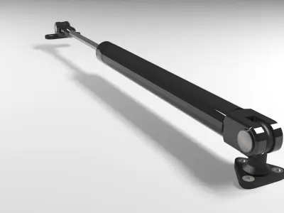 Hydraulic cylinder 3d model Low-poly 3D model