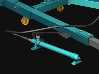 Hydraulic folding crane R2 3D model