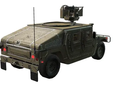 Humvee Low-poly 3D model purchase