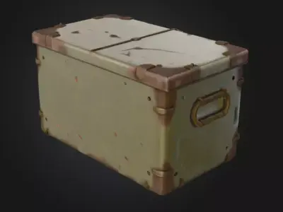 Weathered Military Ammunition Box Low-poly 3D model