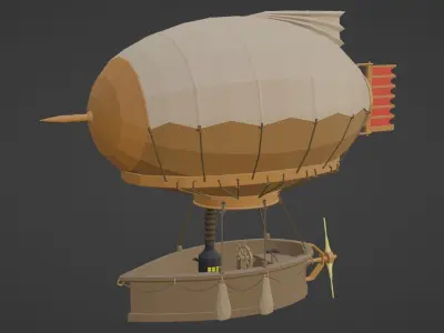 Airship Low-poly 3D model