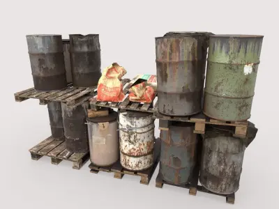Barrel Stack 3D model