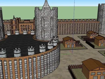 Castle 3d model Low-poly 3D model purchase