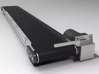 Table Top Belt Conveyor Low-poly 3D model