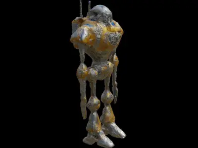 Droid Low-poly 3D model purchase