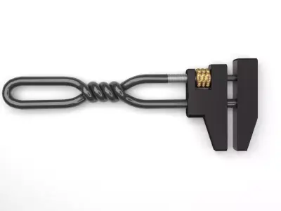 Retractable adjustable wrench 3D model