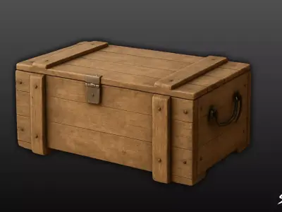 Ammo Crate Closed Low-poly 3D model