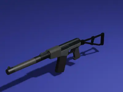 low poly AS Val Low-poly 3D model