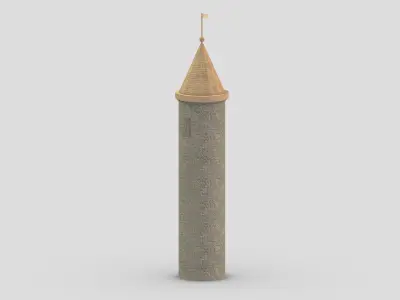 Medieval Castle Module 10 Low Poly PBR Realistic Low-poly 3D model