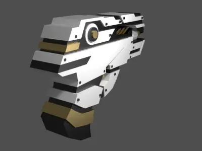 Scifi Gun GR01 3D Model Low-poly 3D model
