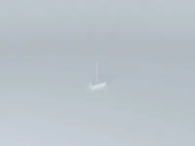 simple sailing boat Free 3D model