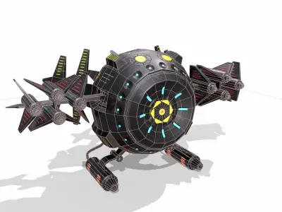 Space drone - PBR Low-poly 3D model