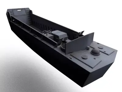 LCVP - WW2 Landing Craft - High Detail WWII Vessel Low-poly 3D model
