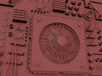 sci fi details 1 3D model