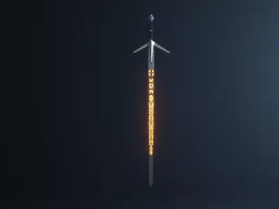 Geralt Aerondight Sword Free 3D model