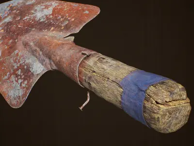 Old Shovel Low-poly 3D model purchase