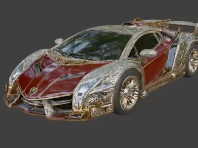 Luxury Jeweled Pagani Huayra Masterpiece 3d Low-poly 3D model