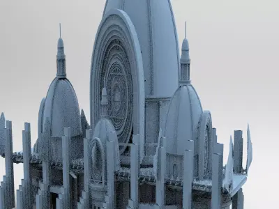 Sci Fi Steampunk Emperor Walkways 5 3D model