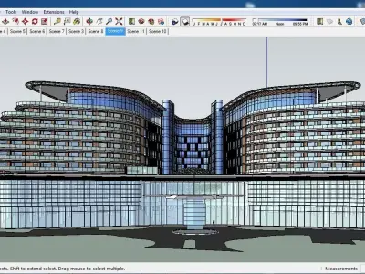 Sketchup Hotel G1 3D model