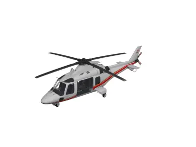 AgustaWestland AW109 Helicopter Twin Engine Air Vehicle 3D model