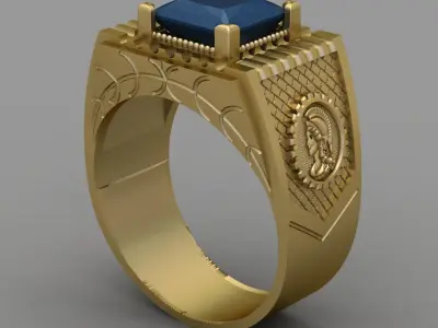 Antique Diamond Ring 3D print model buy