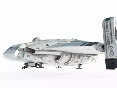 Future science fiction bomber 3D model