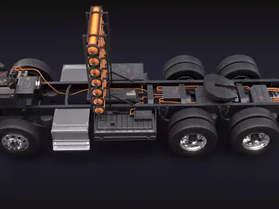 Hydrogen Semi-Truck Chassis 3D model