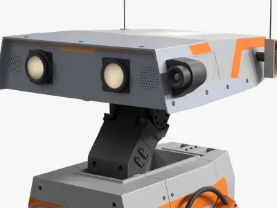  AI Scout Surveillance Bot White Orange 