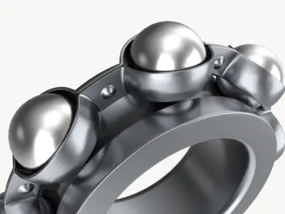 Ball bearing metal 01 3D model