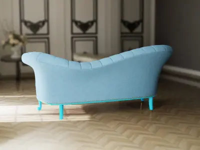 Furniture Sofa Chaise Lounge Low-poly 3D model
