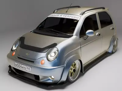 Daewoo Matiz Turbo Free low-poly 3D model