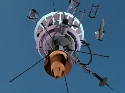Luna Robot Low-poly 3D model