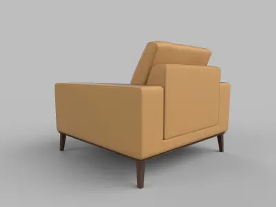sofa chair Low-poly 3D model get