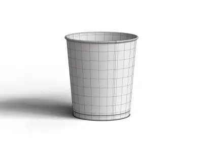 Metal Office Bin Free 3D model