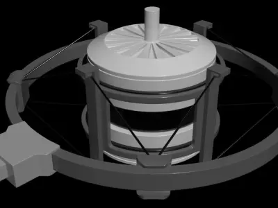 Dual FPV Motor - Shock Mount - Concept 3D model