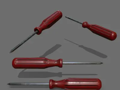 screwdriver Low-poly 3D model 26