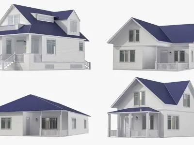 Family Houses Collection 01 3D model