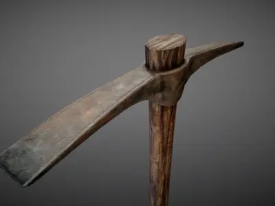 Railroad Pickaxe Low-poly 3D model