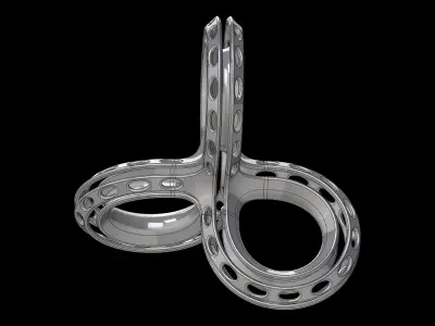 keylock infinity ring 3D print model