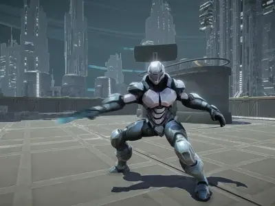 Cyberfang Low-poly 3D model
