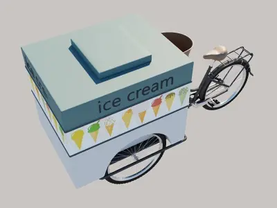 Traditional Three-wheeled Tricycle 3D model
