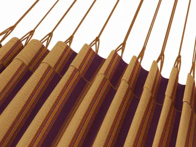 Hanging Hammock with Soft Pillows Multicolor 3D model