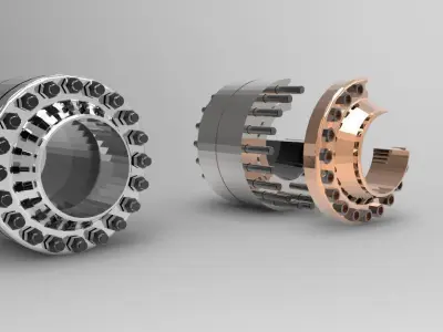 Ball flange Free 3D model