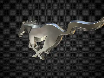 horse logo 3D model by 3dlogoman